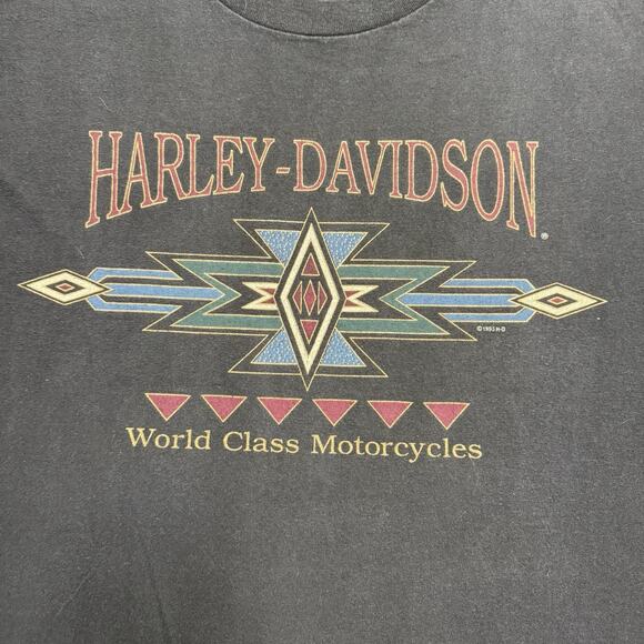 Harley Davidson World Class Motorcycle T Shirt Mens XL Black 90s VTG Florida - Picture 2 of 11